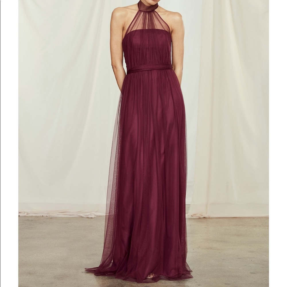Amsale Twilight Isobel High Neck Bridesmaid Dress